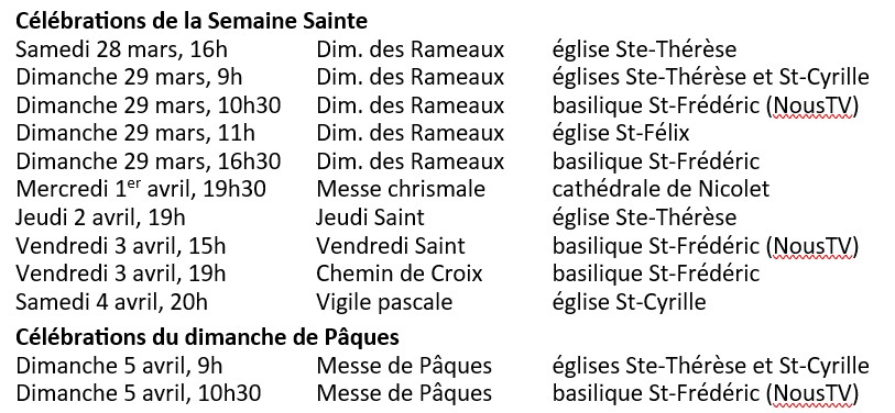 2026 03 Semaine sainte