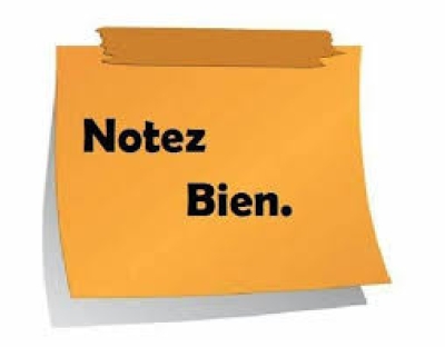 Veuillez noter ...